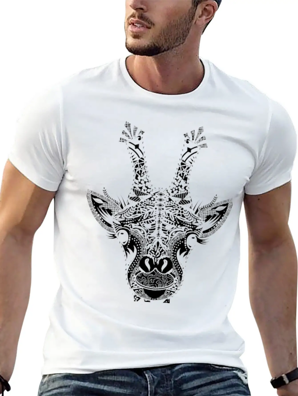 Head Of A Giraffe Stylish Everyday T-Shirt – Unisex Basic Cotton Tee