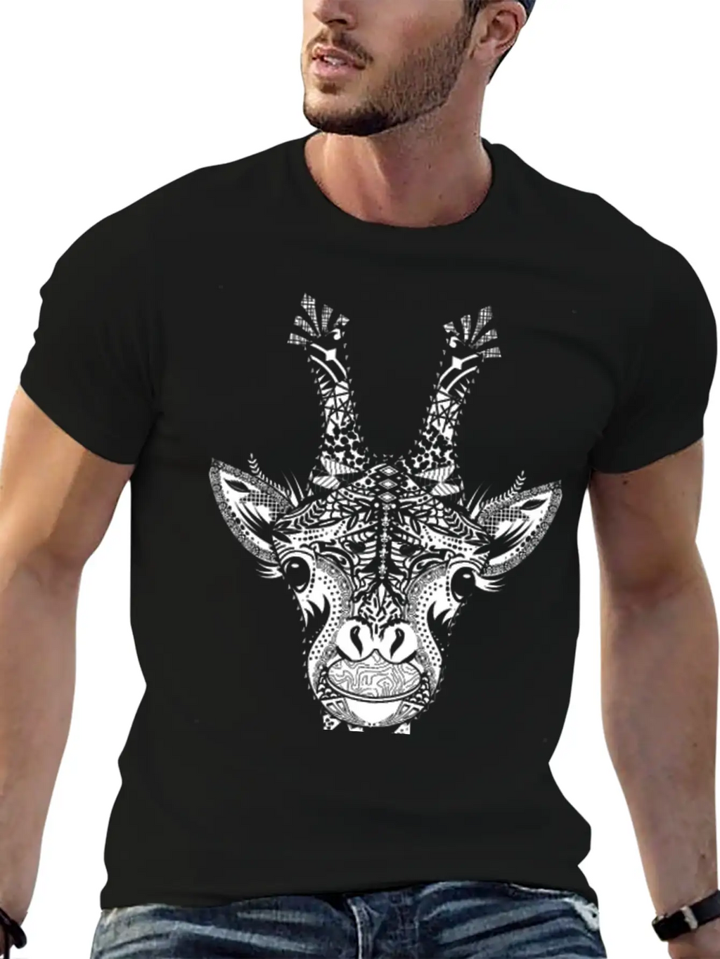 Head Of A Giraffe Stylish Everyday T-Shirt – Unisex Basic Cotton Tee