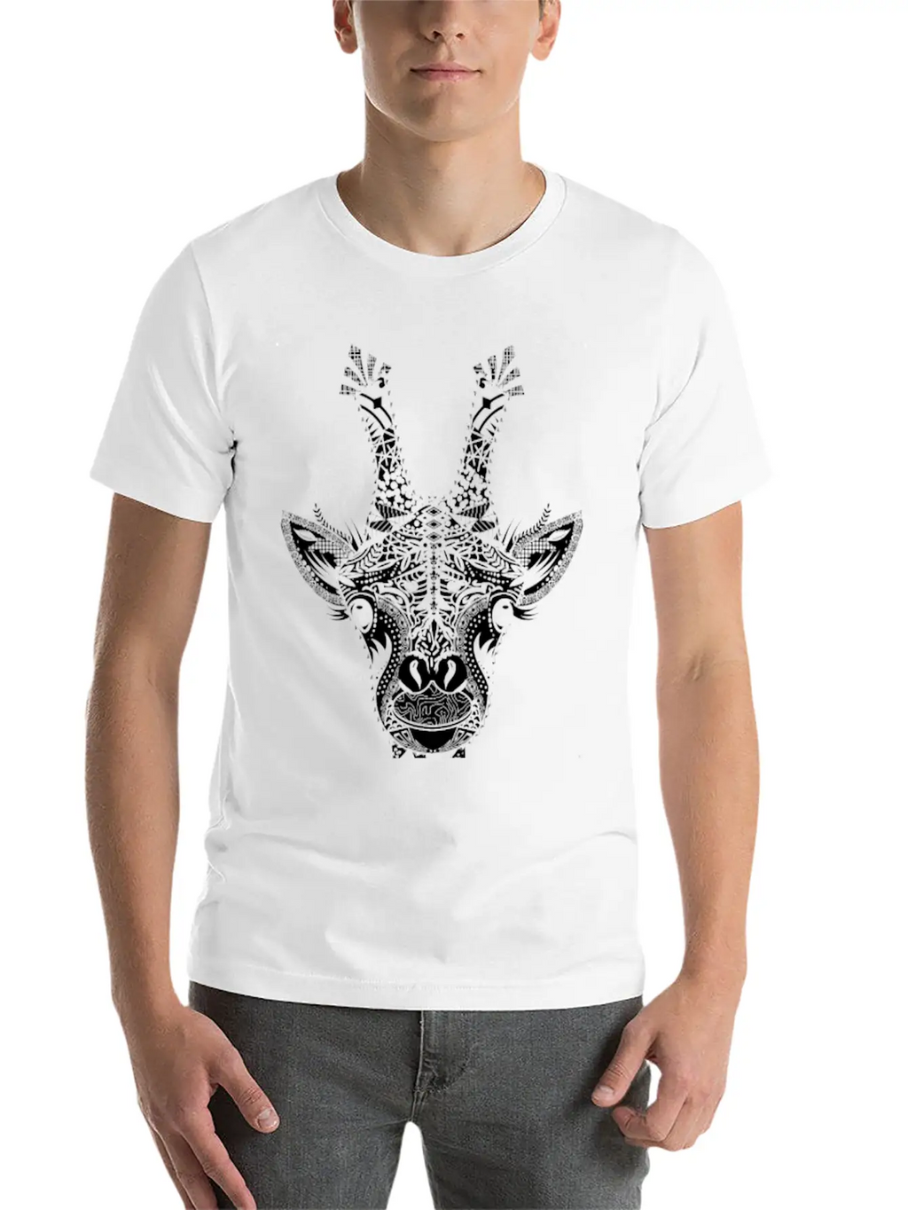 Head Of A Giraffe Stylish Everyday T-Shirt – Unisex Basic Cotton Tee
