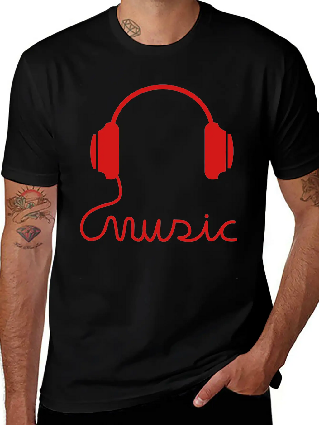 Headphone Basic Graphic T-Shirt – Daily Comfort In Soft Cotton