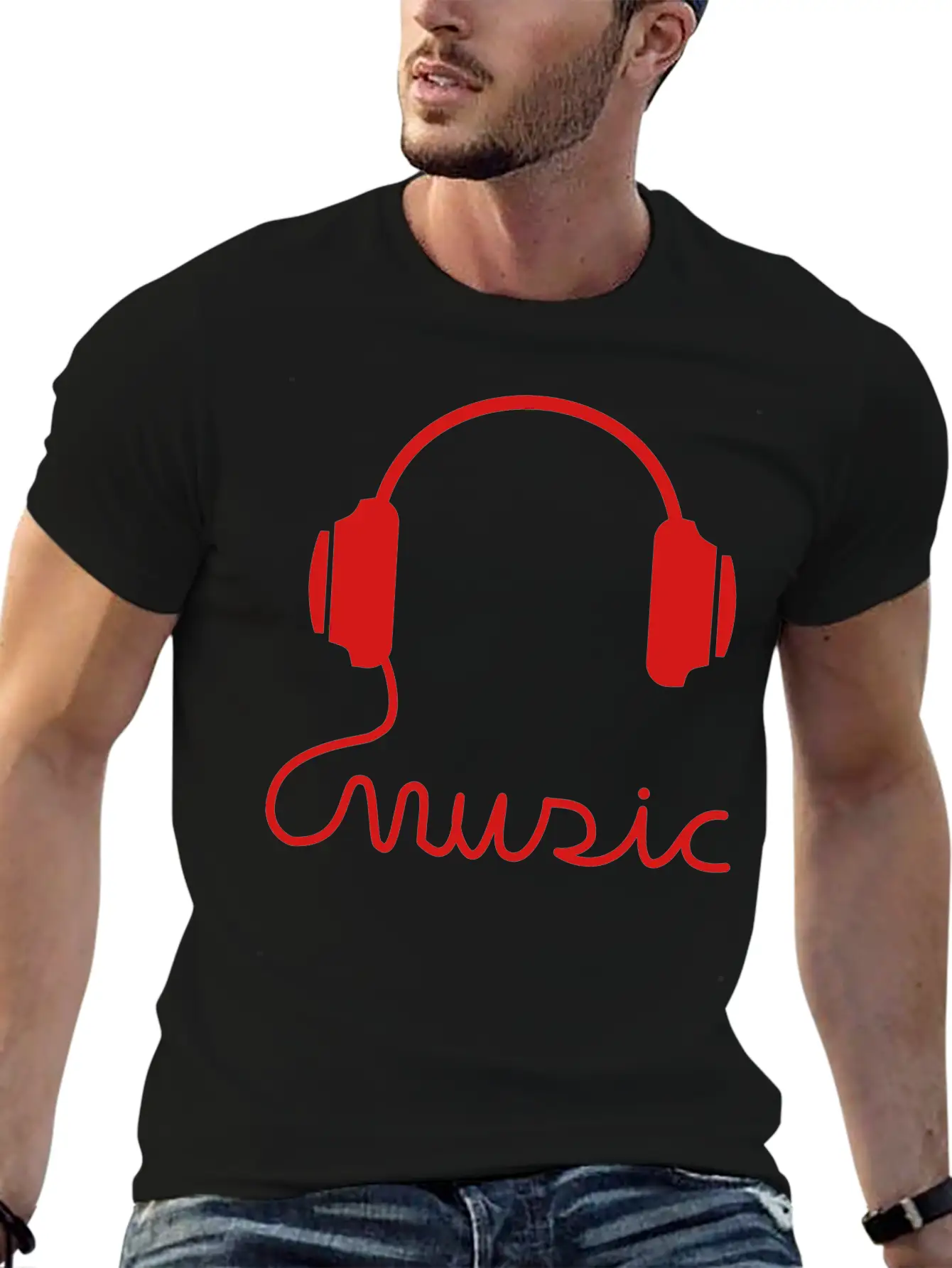 Headphone Basic Graphic T-Shirt – Daily Comfort In Soft Cotton