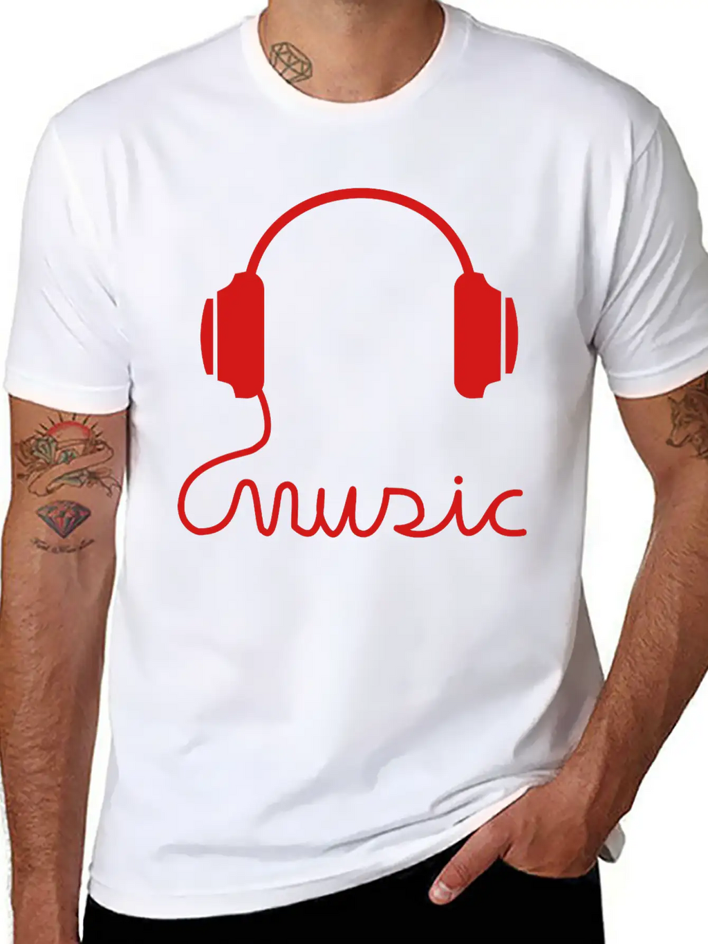 Headphone Basic Graphic T-Shirt – Daily Comfort In Soft Cotton