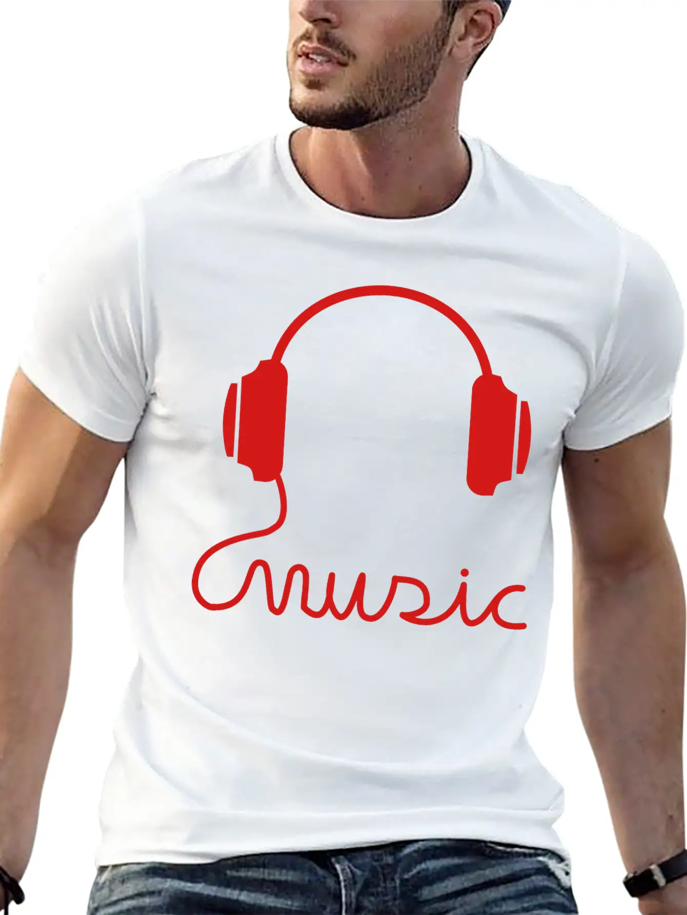 Headphone Basic Graphic T-Shirt – Daily Comfort In Soft Cotton