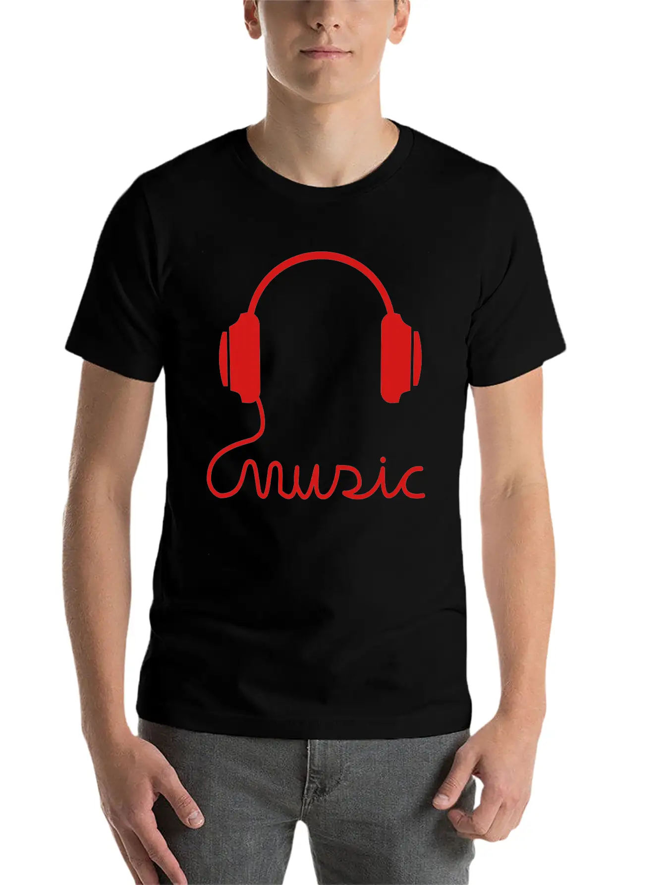 Headphone Basic Graphic T-Shirt – Daily Comfort In Soft Cotton