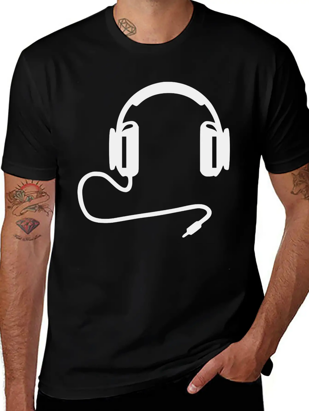 Headphone1 Basic Graphic T-Shirt – Daily Comfort In Soft Cotton