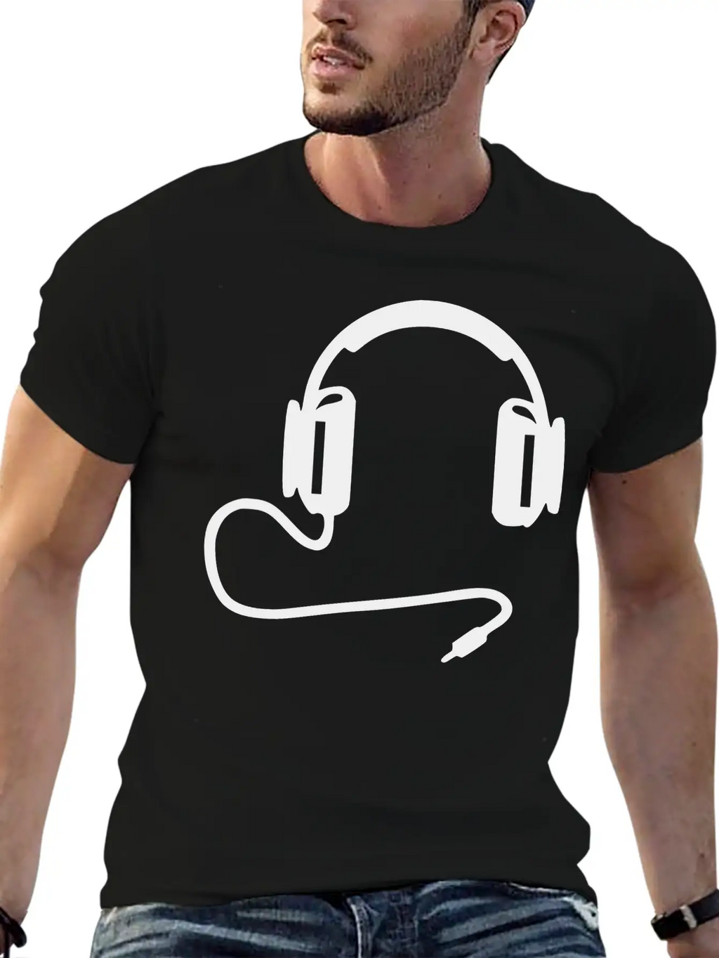Headphone1 Basic Graphic T-Shirt – Daily Comfort In Soft Cotton
