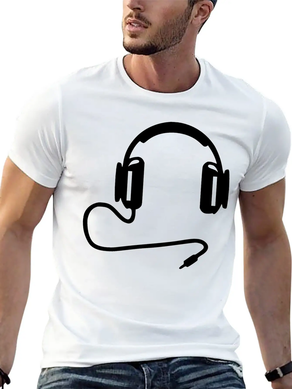 Headphone1 Basic Graphic T-Shirt – Daily Comfort In Soft Cotton