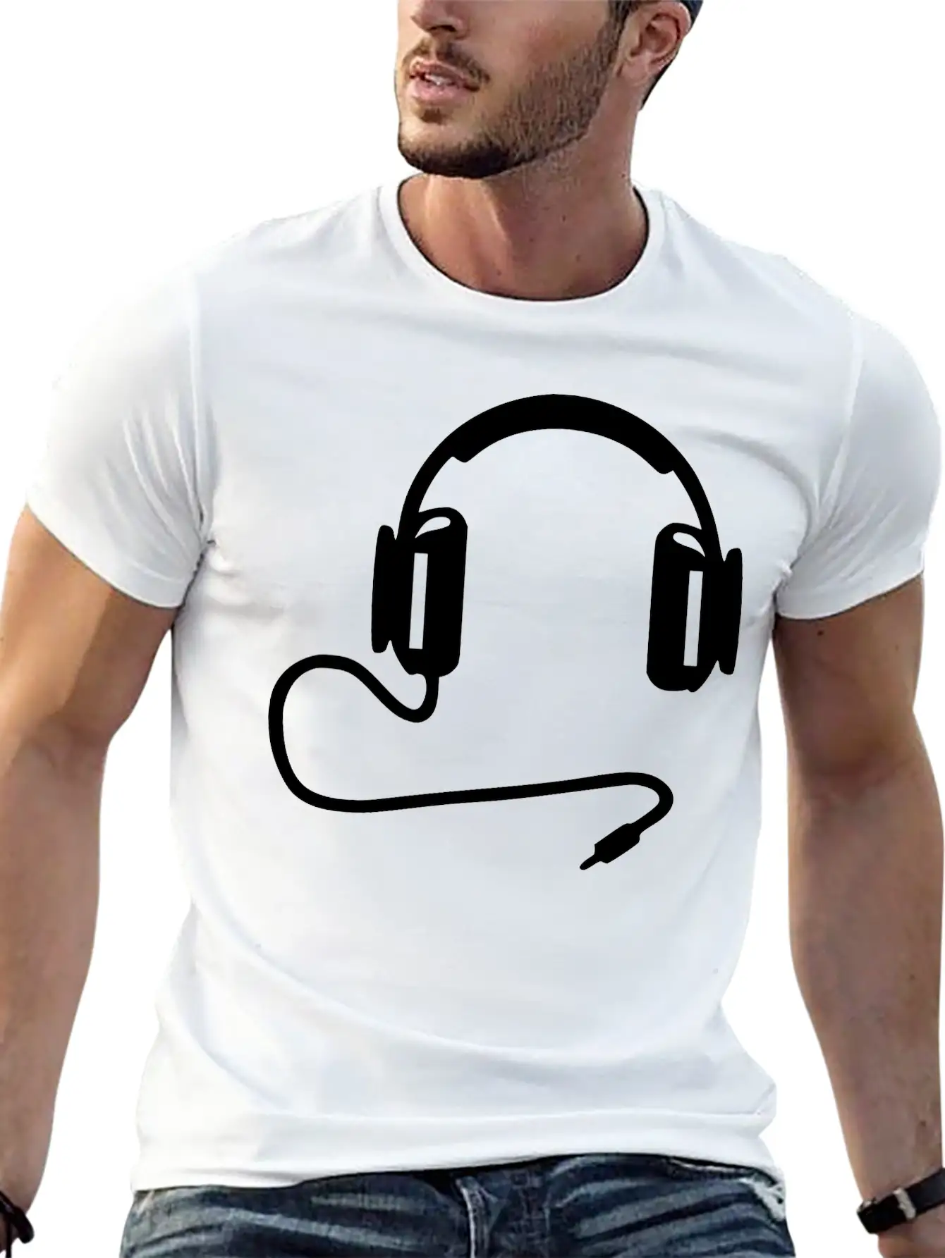 Headphone1 Basic Graphic T-Shirt – Daily Comfort In Soft Cotton