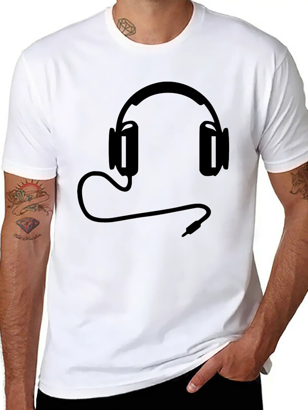 Headphone1 Basic Graphic T-Shirt – Daily Comfort In Soft Cotton