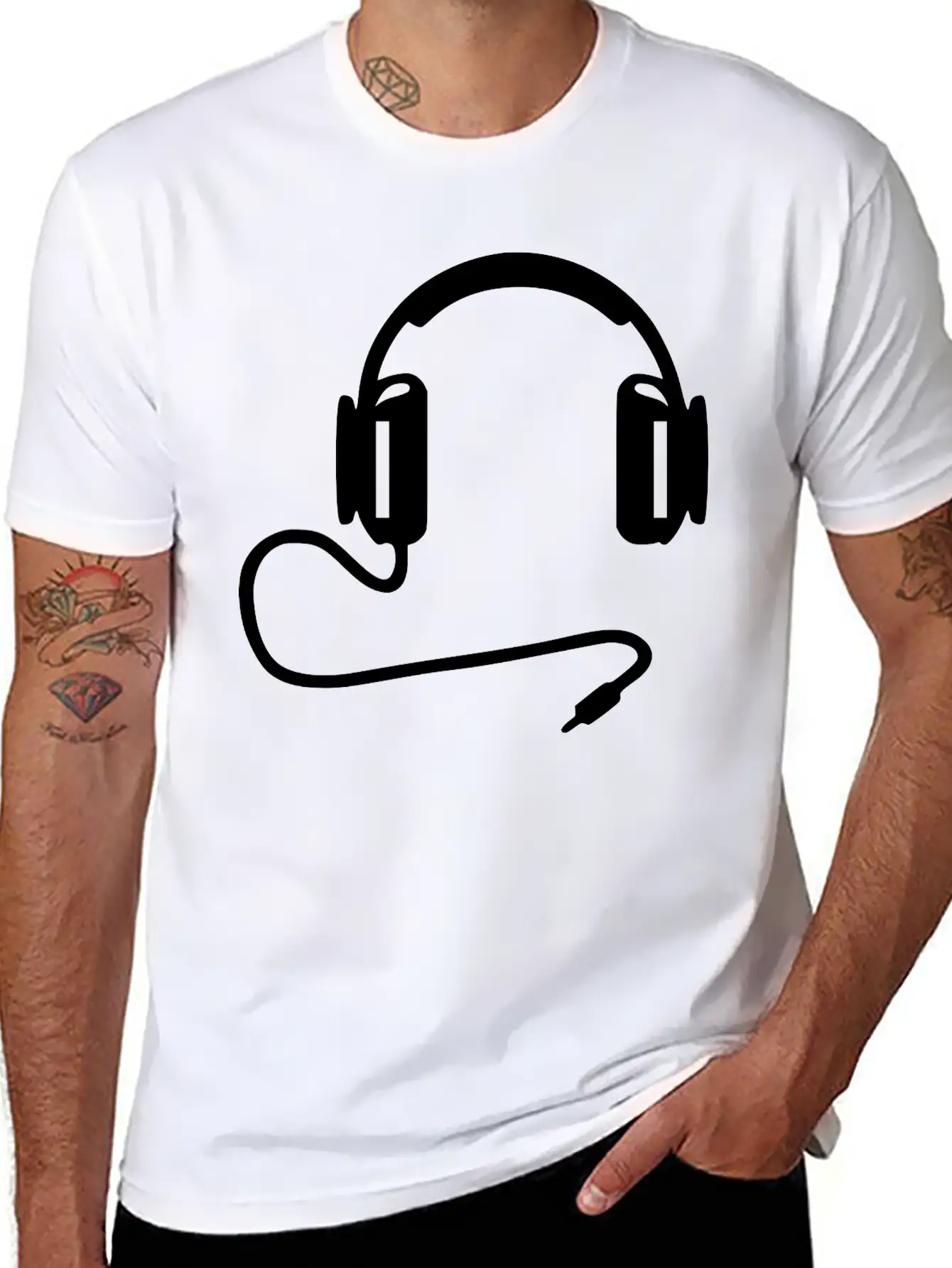 Headphone1 Basic Graphic T-Shirt – Daily Comfort In Soft Cotton