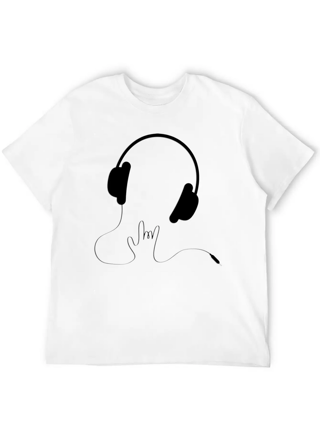 HEADPHONES Basic Graphic T-Shirt – Daily Comfort In Soft Cotton