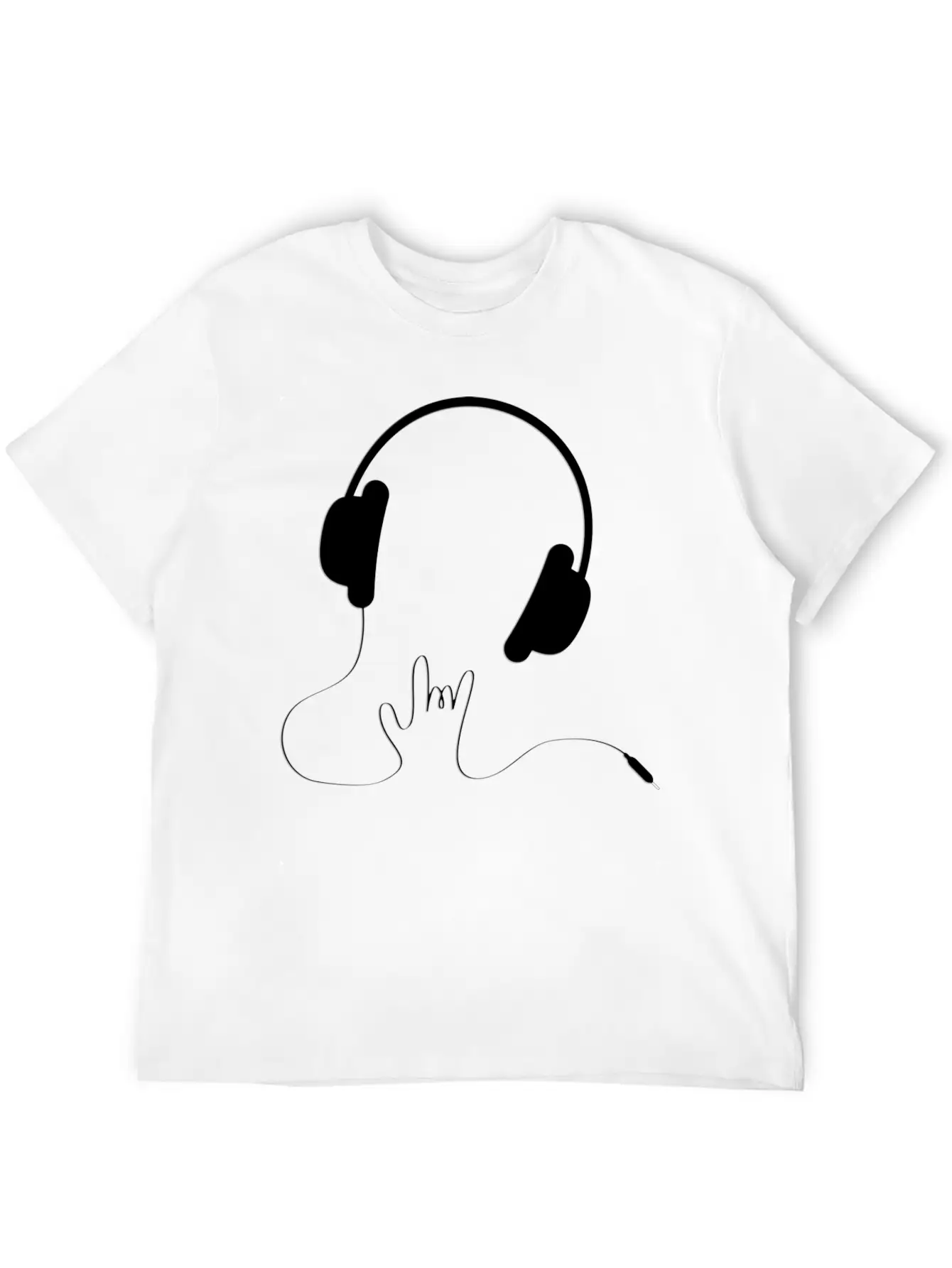 HEADPHONES Basic Graphic T-Shirt – Daily Comfort In Soft Cotton