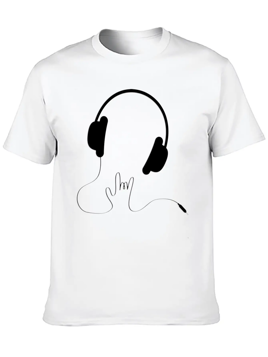 HEADPHONES Basic Graphic T-Shirt – Daily Comfort In Soft Cotton