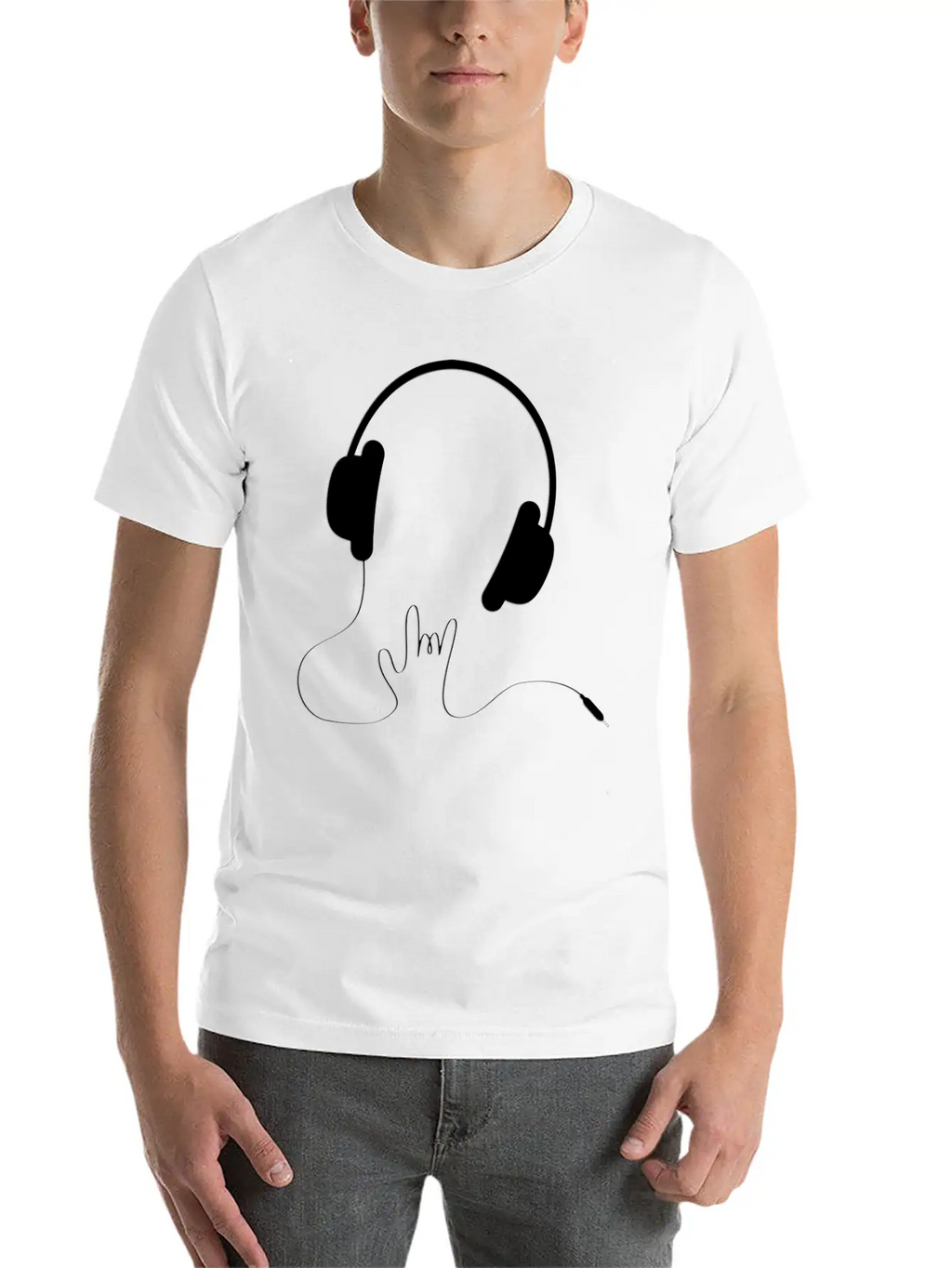 HEADPHONES Basic Graphic T-Shirt – Daily Comfort In Soft Cotton