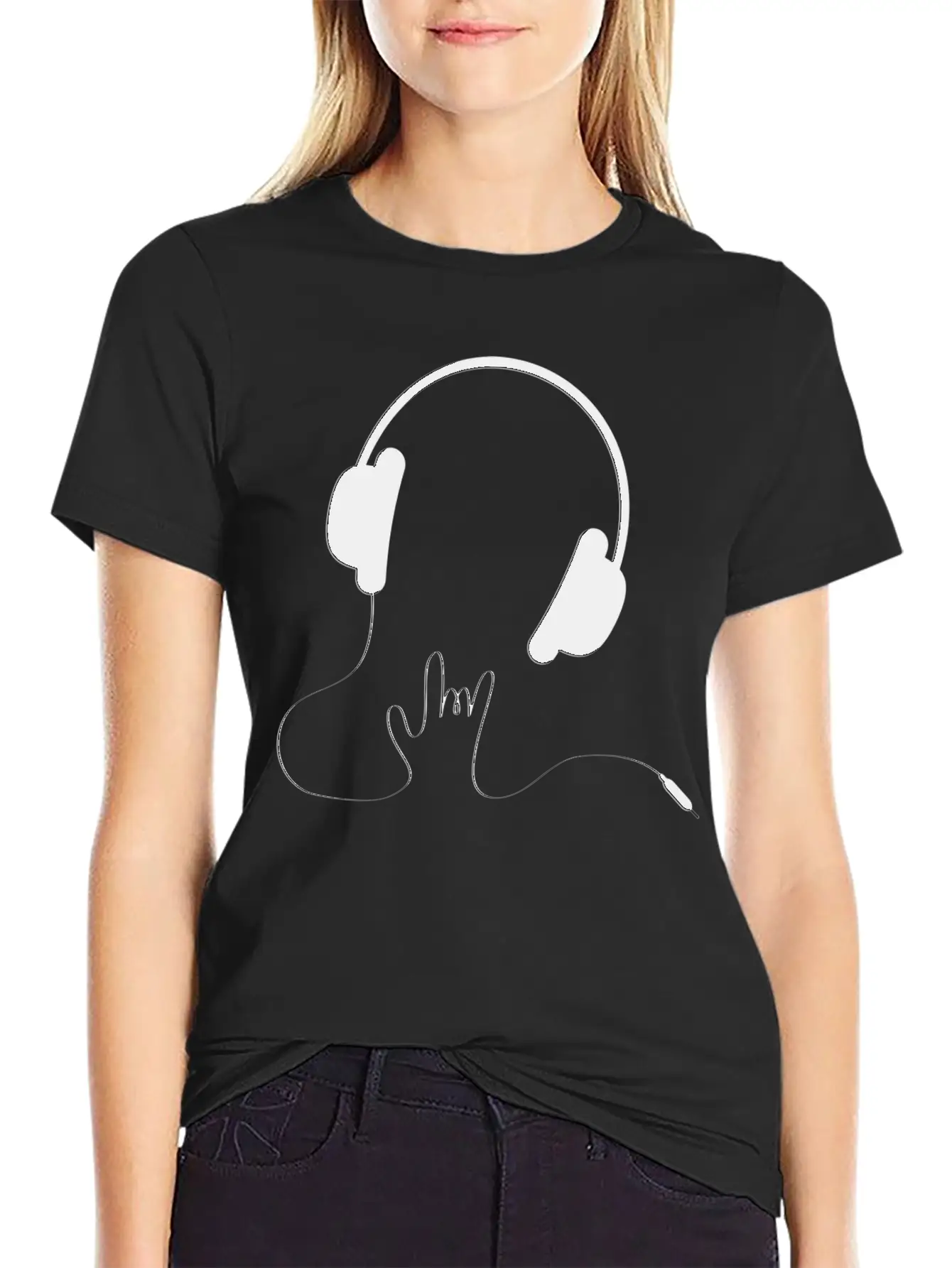 HEADPHONES Basic Graphic T-Shirt – Daily Comfort In Soft Cotton