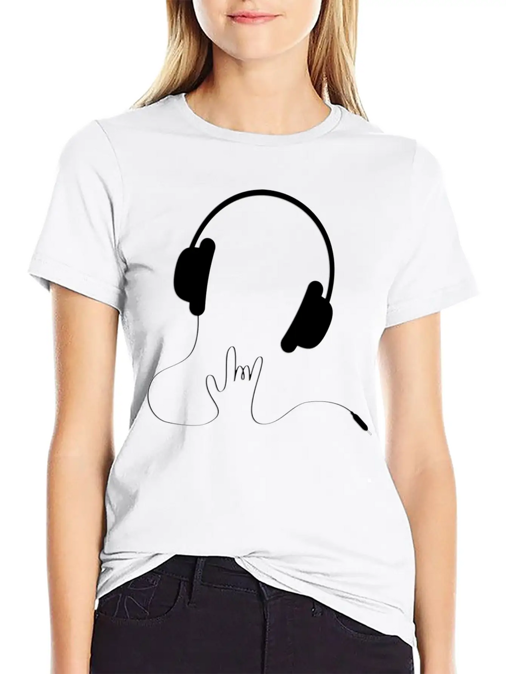 HEADPHONES Basic Graphic T-Shirt – Daily Comfort In Soft Cotton