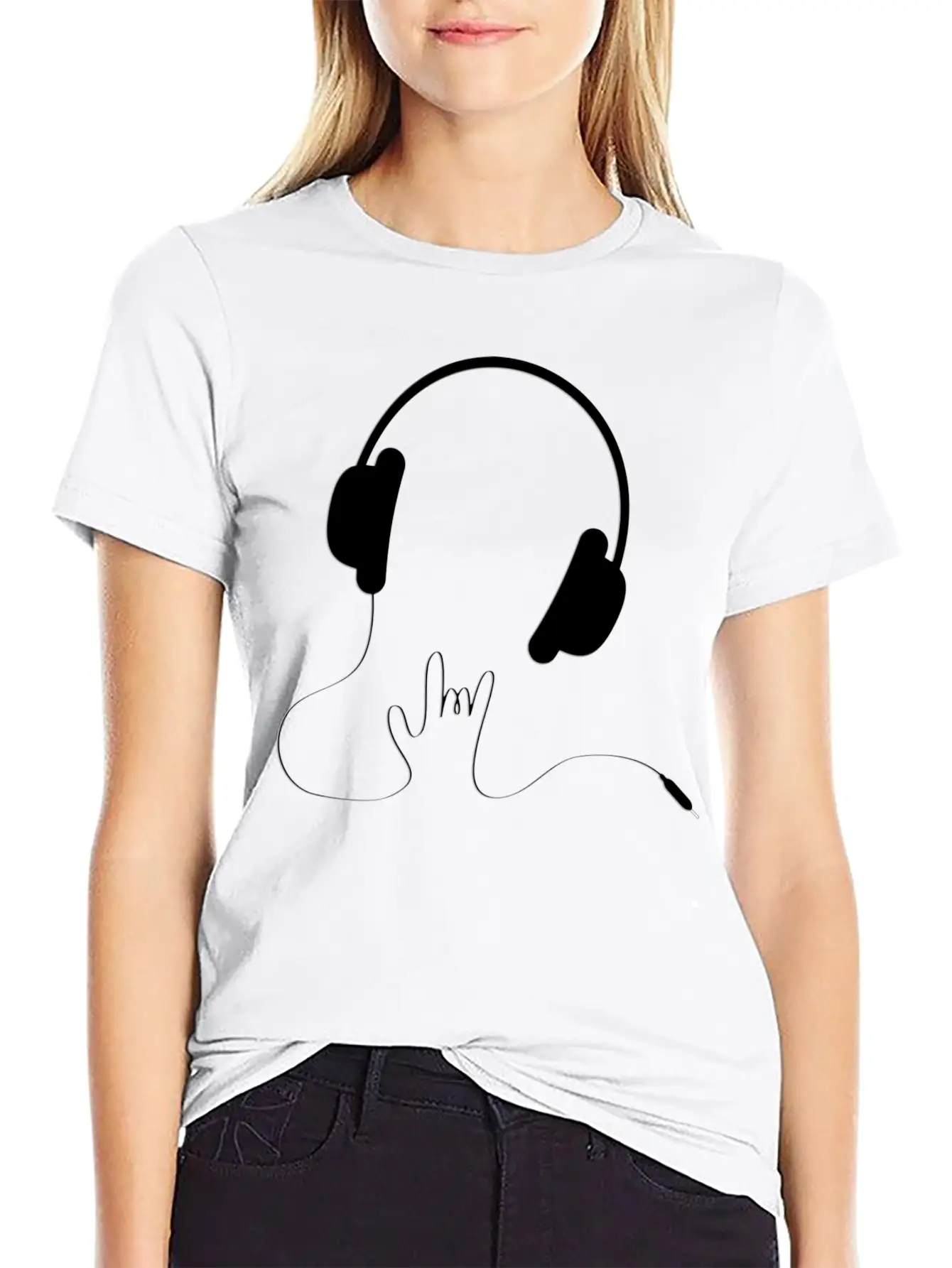 HEADPHONES Basic Graphic T-Shirt – Daily Comfort In Soft Cotton