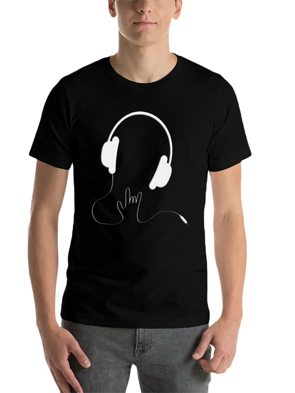 HEADPHONES Basic Graphic T-Shirt – Daily Comfort In Soft Cotton