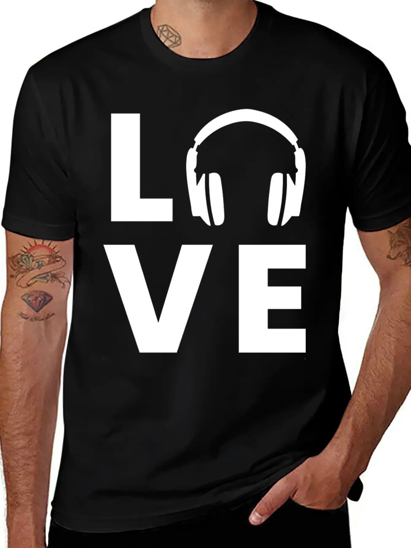 Headphones - Love Classic Cotton Tee – Unisex Comfort For Any Season