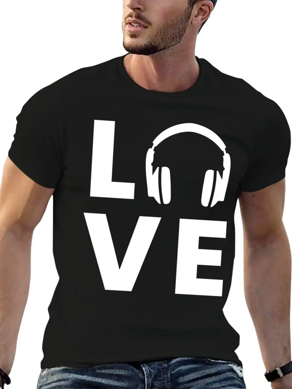 Headphones - Love Classic Cotton Tee – Unisex Comfort For Any Season