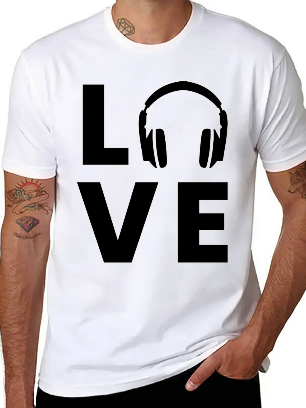 Headphones - Love Classic Cotton Tee – Unisex Comfort For Any Season