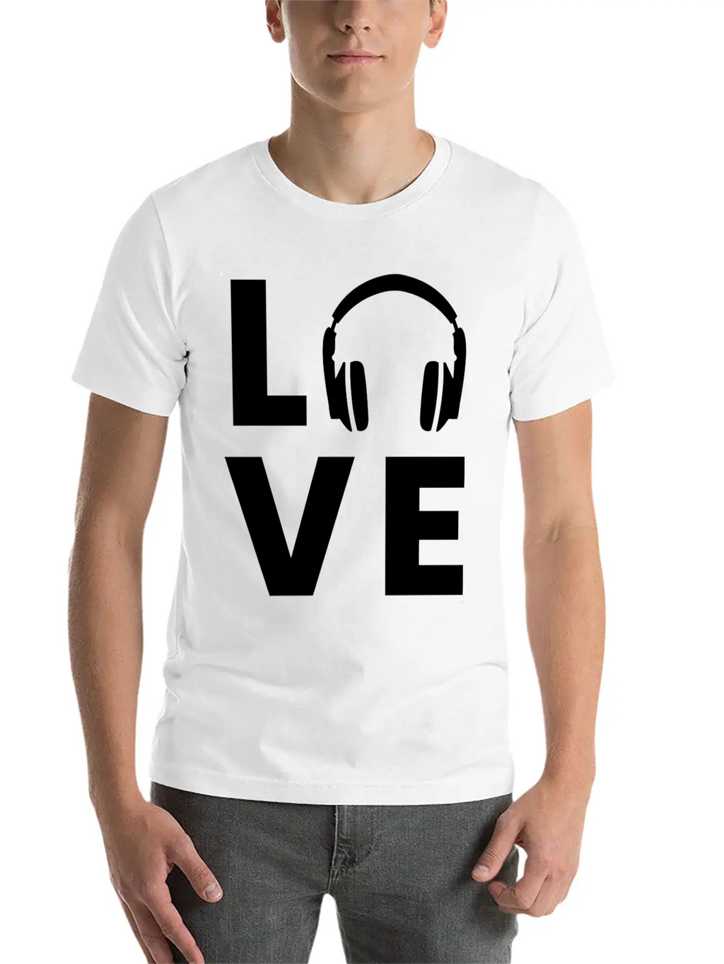Headphones - Love Classic Cotton Tee – Unisex Comfort For Any Season