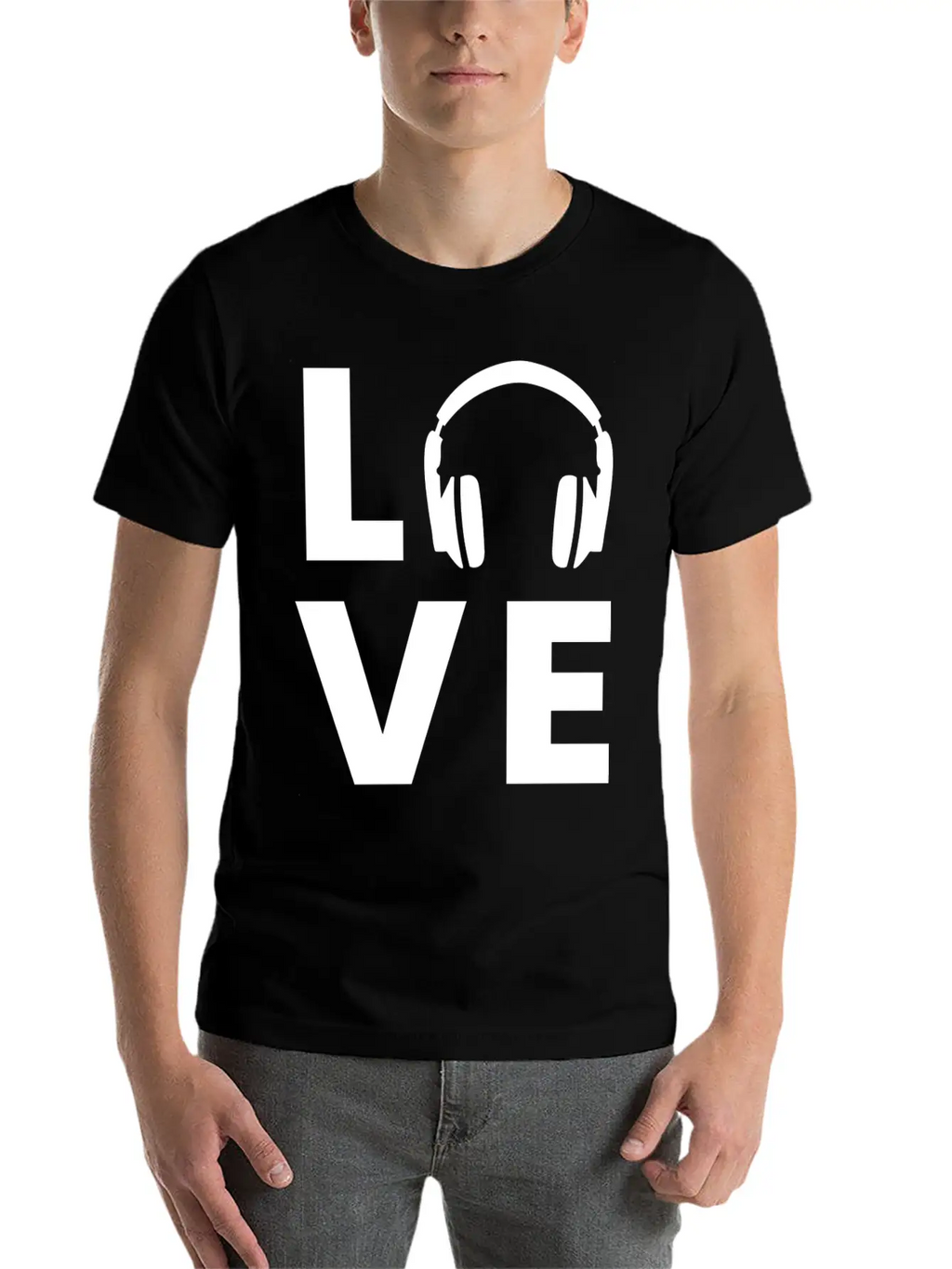 Headphones - Love Classic Cotton Tee – Unisex Comfort For Any Season