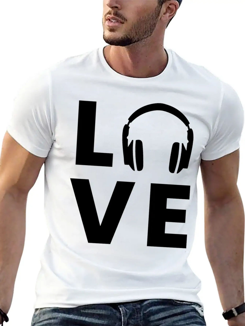 Headphones - Love Classic Cotton Tee – Unisex Comfort For Any Season