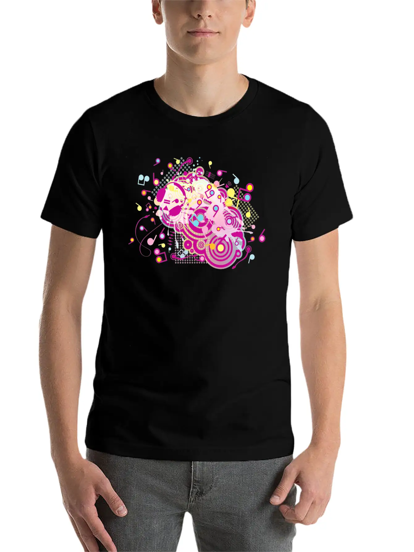 Headphones Stylish Everyday T-Shirt – Unisex Basic Cotton Tee
