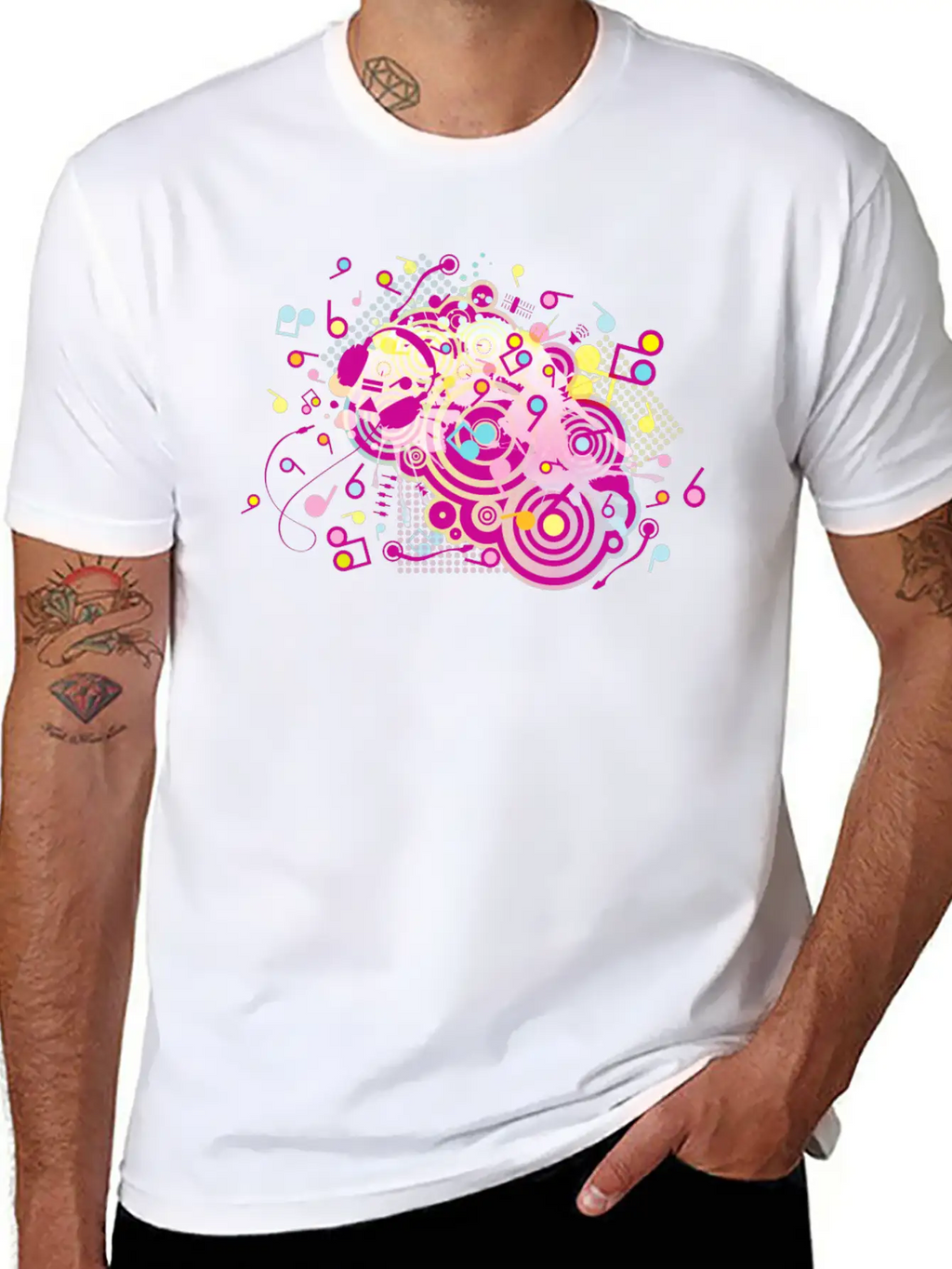 Headphones Stylish Everyday T-Shirt – Unisex Basic Cotton Tee