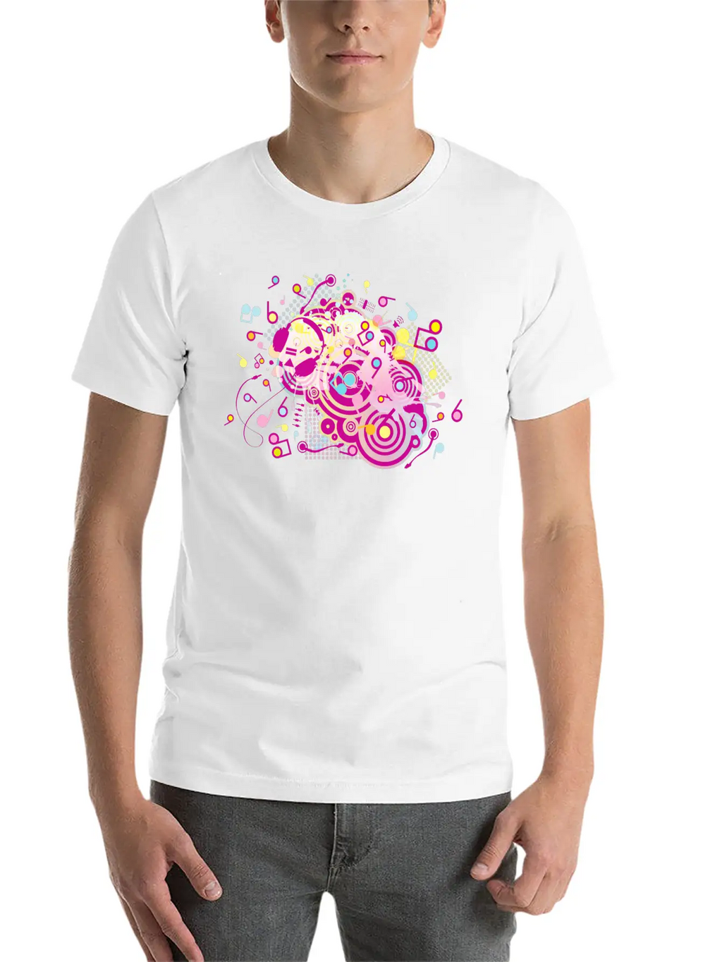 Headphones Stylish Everyday T-Shirt – Unisex Basic Cotton Tee