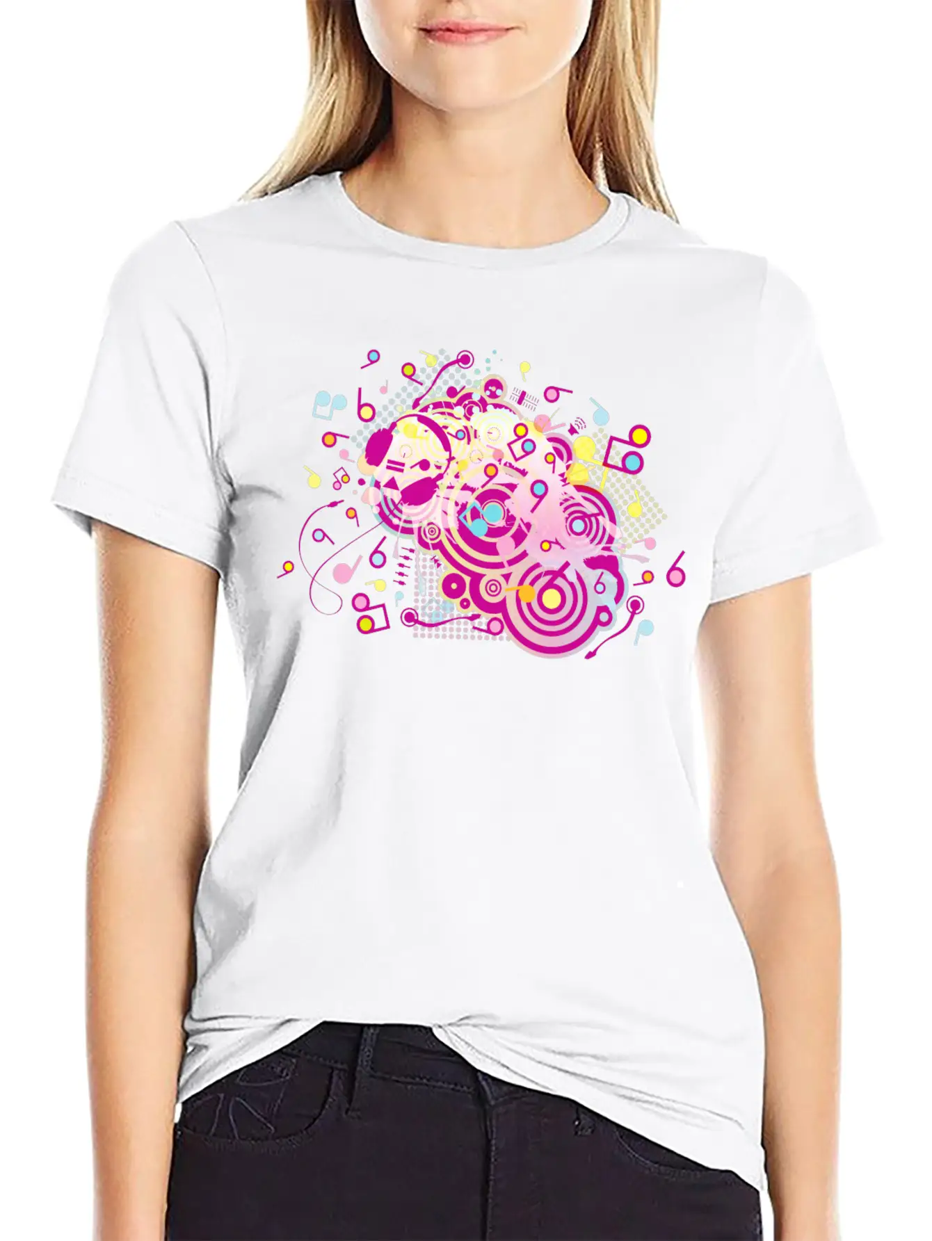 Headphones Stylish Everyday T-Shirt – Unisex Basic Cotton Tee