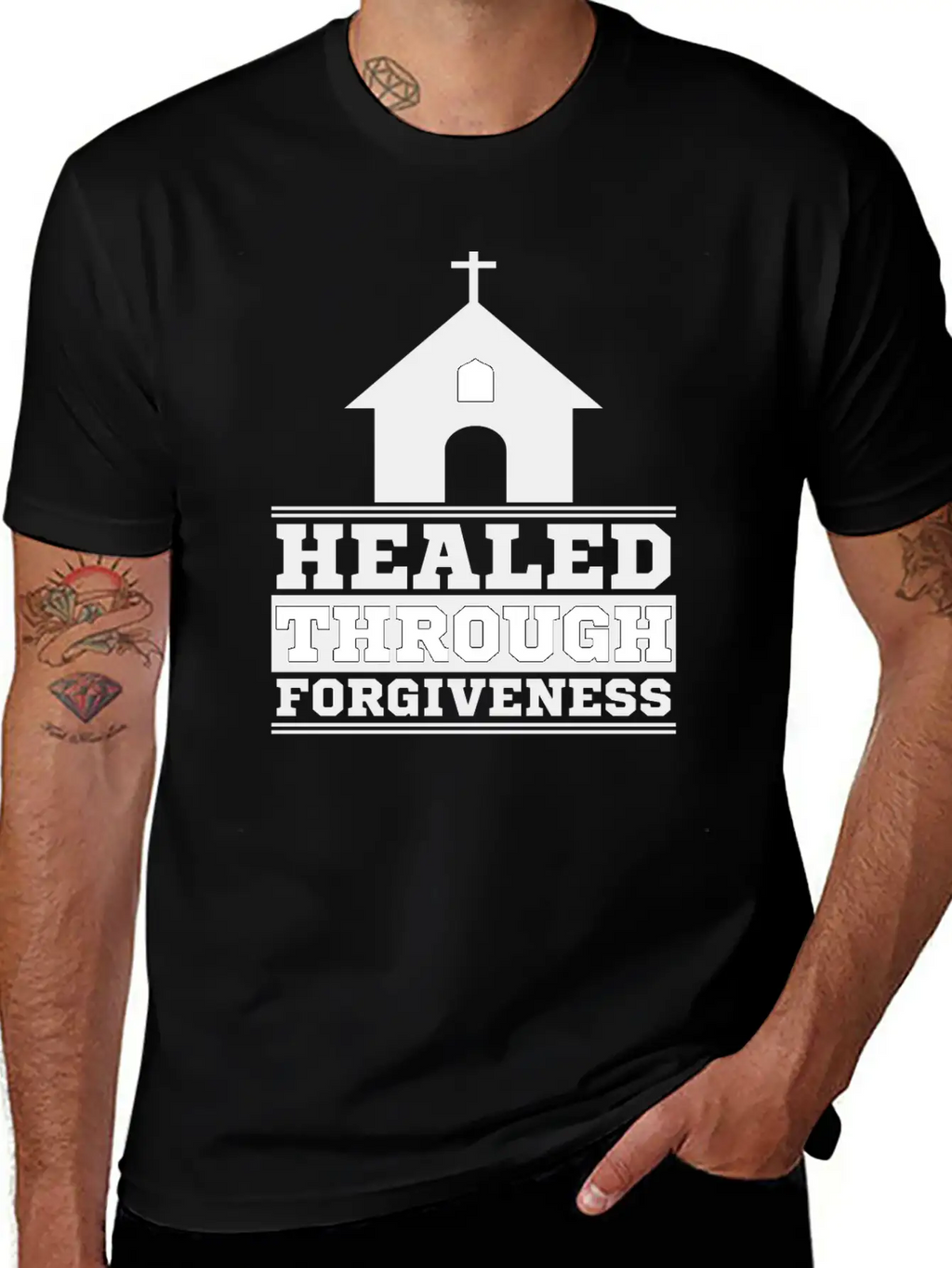 Healed Trough Forgiveness Religion Giftidea Basic Graphic T-Shirt – Daily Comfort In Soft Cotton