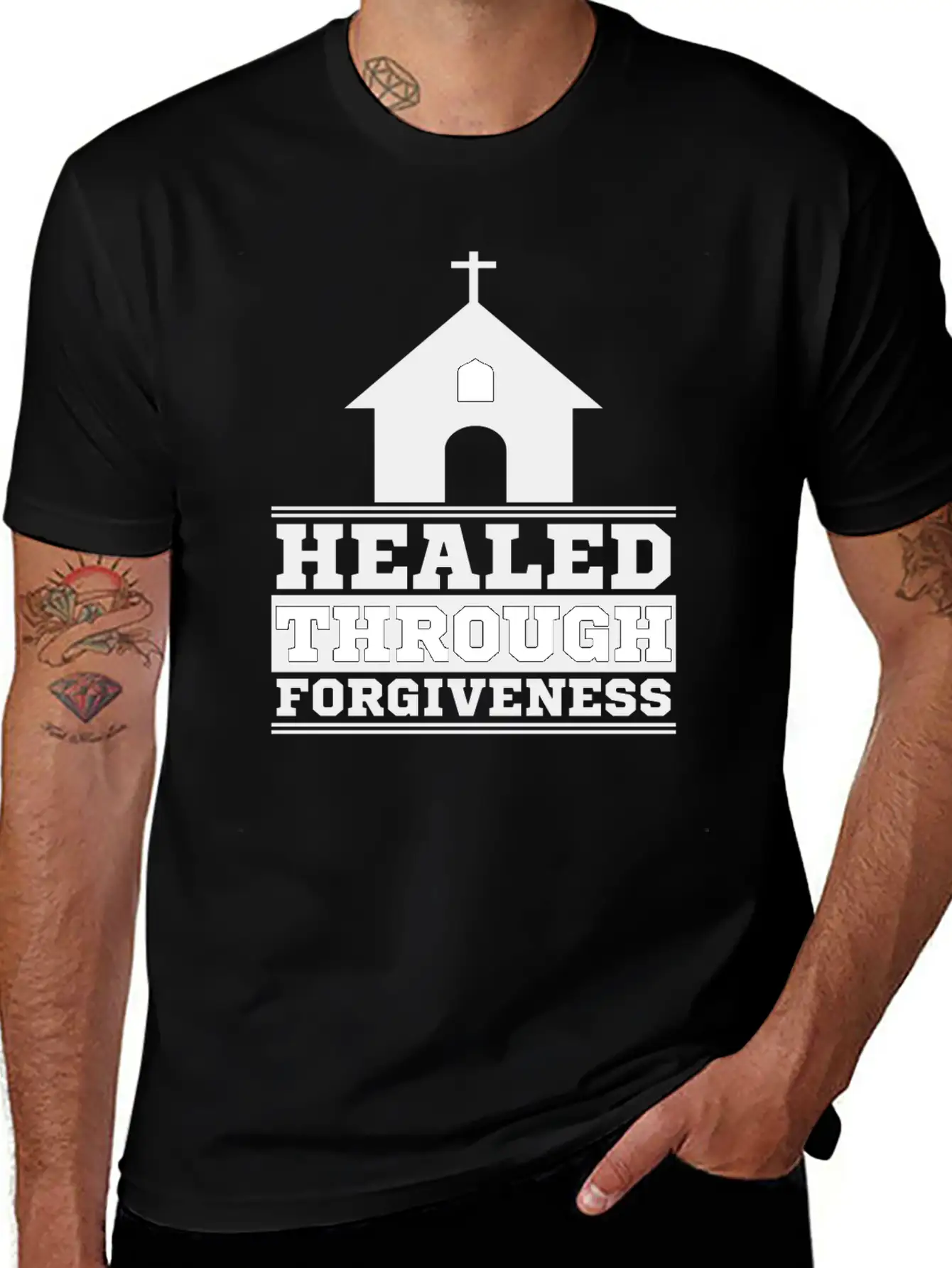 Healed Trough Forgiveness Religion Giftidea Basic Graphic T-Shirt – Daily Comfort In Soft Cotton