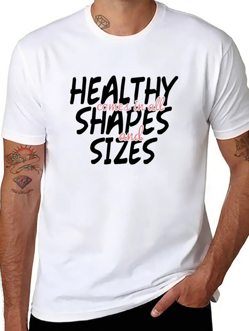 Health And Fitness - No To Body Fat Shaming Unisex Casual T-Shirt – Clean Design For Daily Comfort