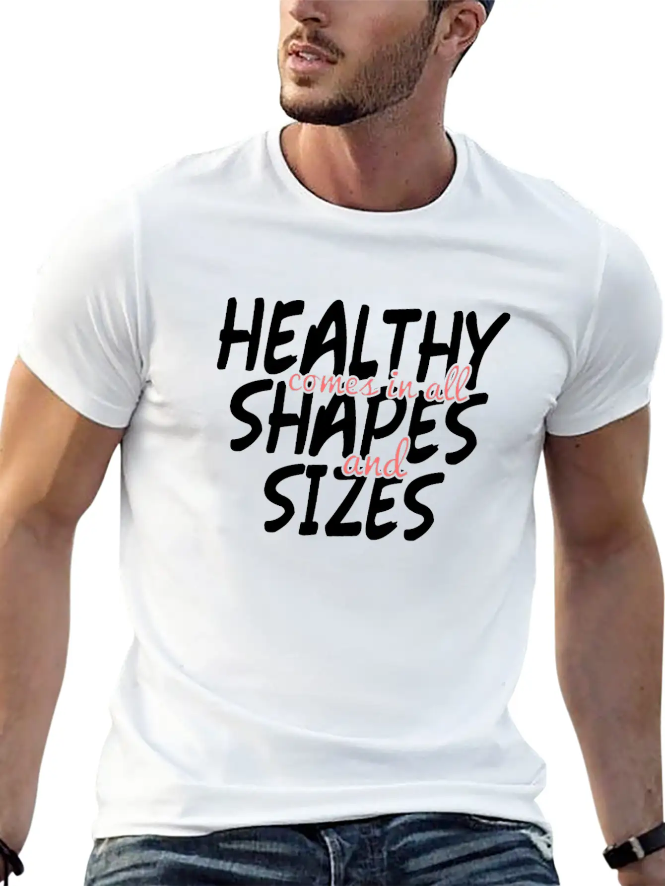 Health And Fitness - No To Body Fat Shaming Unisex Casual T-Shirt – Clean Design For Daily Comfort