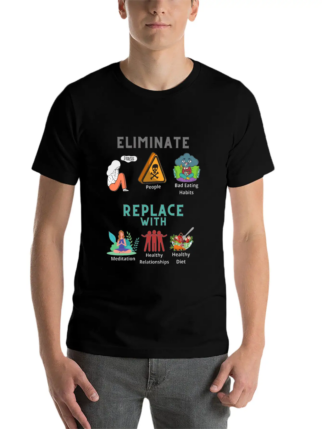 Healthy Lifestyle Basic Graphic T-Shirt – Daily Comfort In Soft Cotton