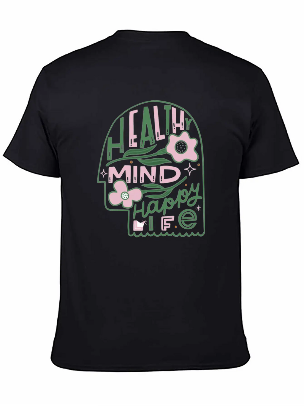 Healthy Mind Happy Life Timeless Short Sleeve Tee – Comfy And Minimalist Design