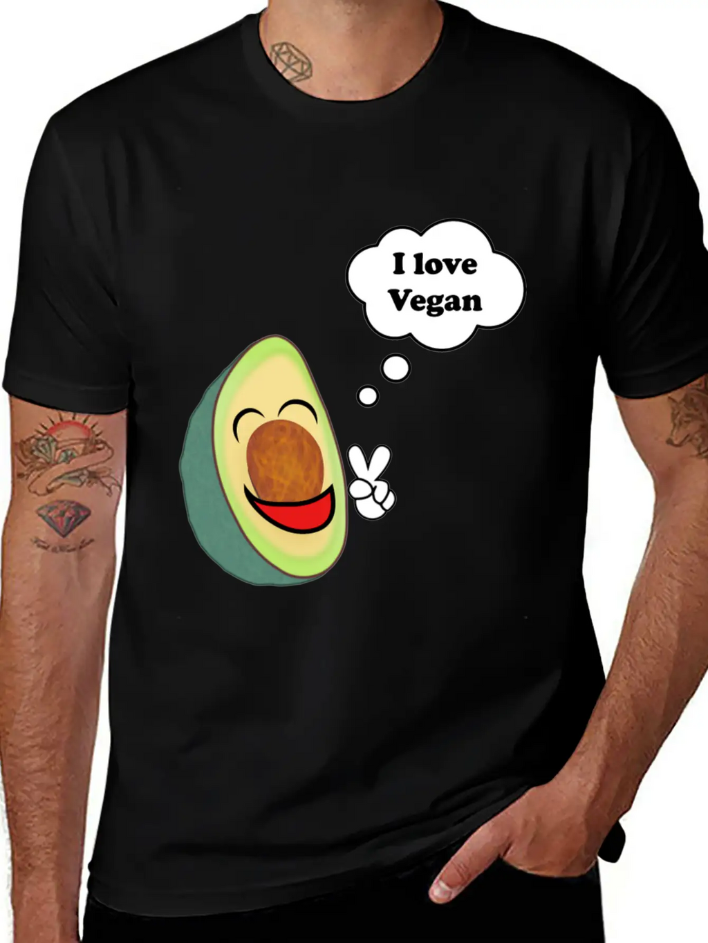 Healthy Vegetarian Avocado Basic Graphic T-Shirt – Daily Comfort In Soft Cotton