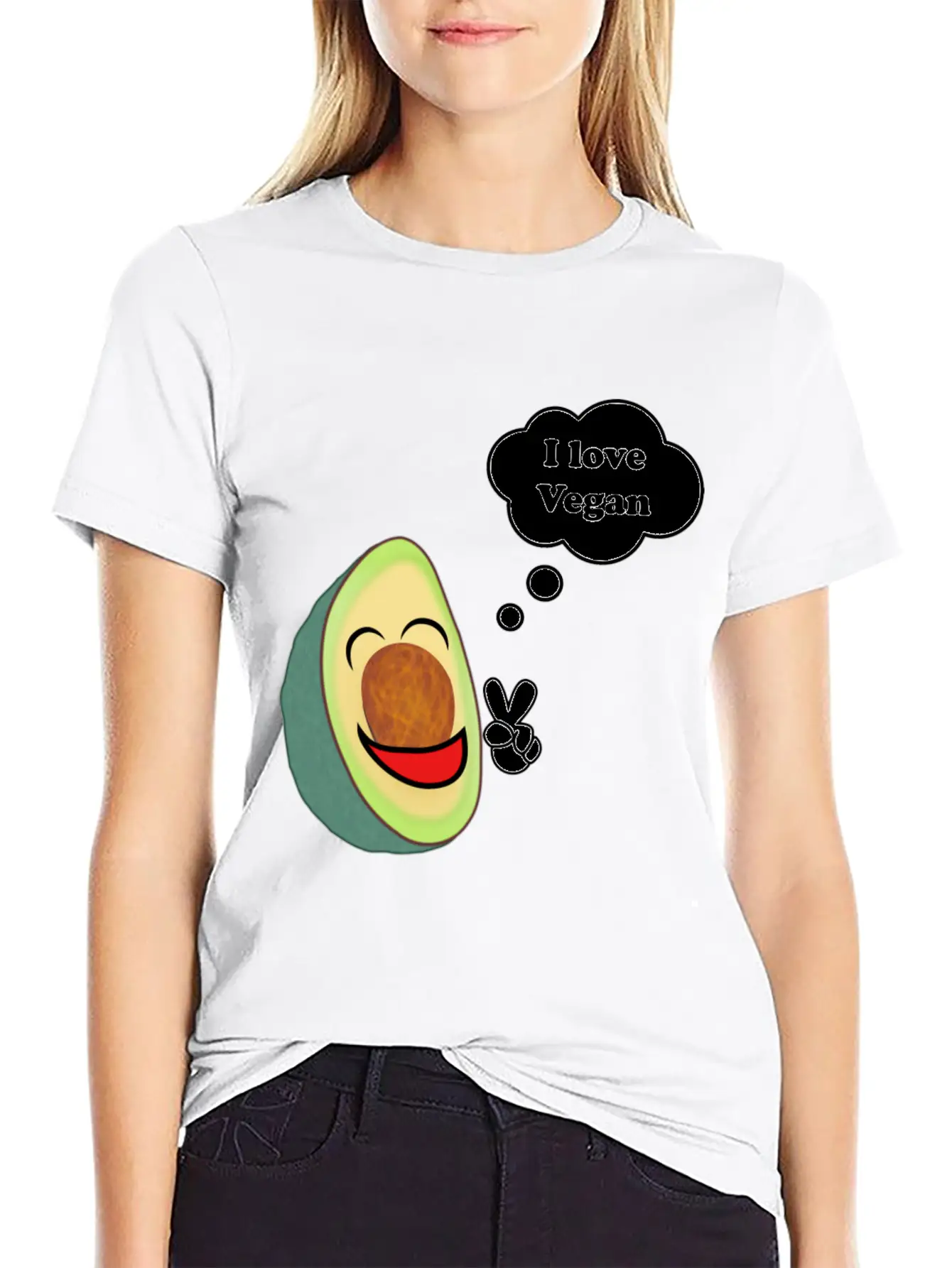 Healthy Vegetarian Avocado Basic Graphic T-Shirt – Daily Comfort In Soft Cotton