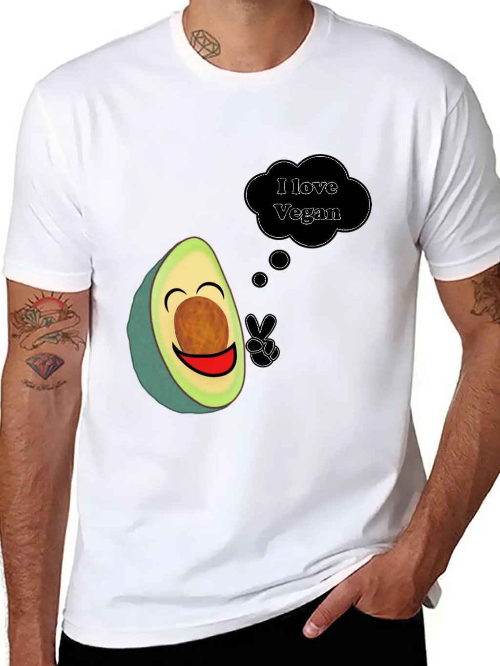 Healthy Vegetarian Avocado Basic Graphic T-Shirt – Daily Comfort In Soft Cotton