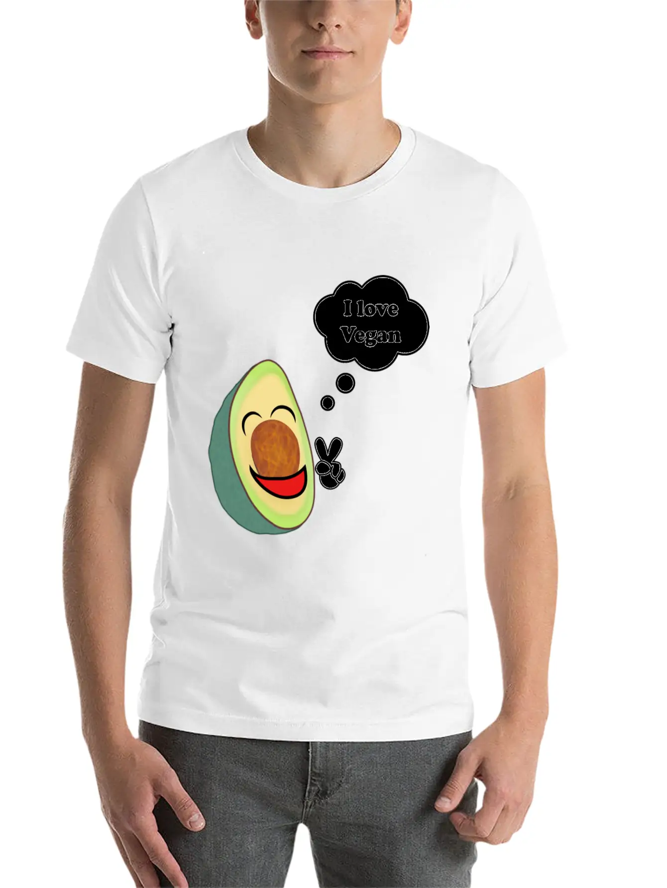 Healthy Vegetarian Avocado Basic Graphic T-Shirt – Daily Comfort In Soft Cotton