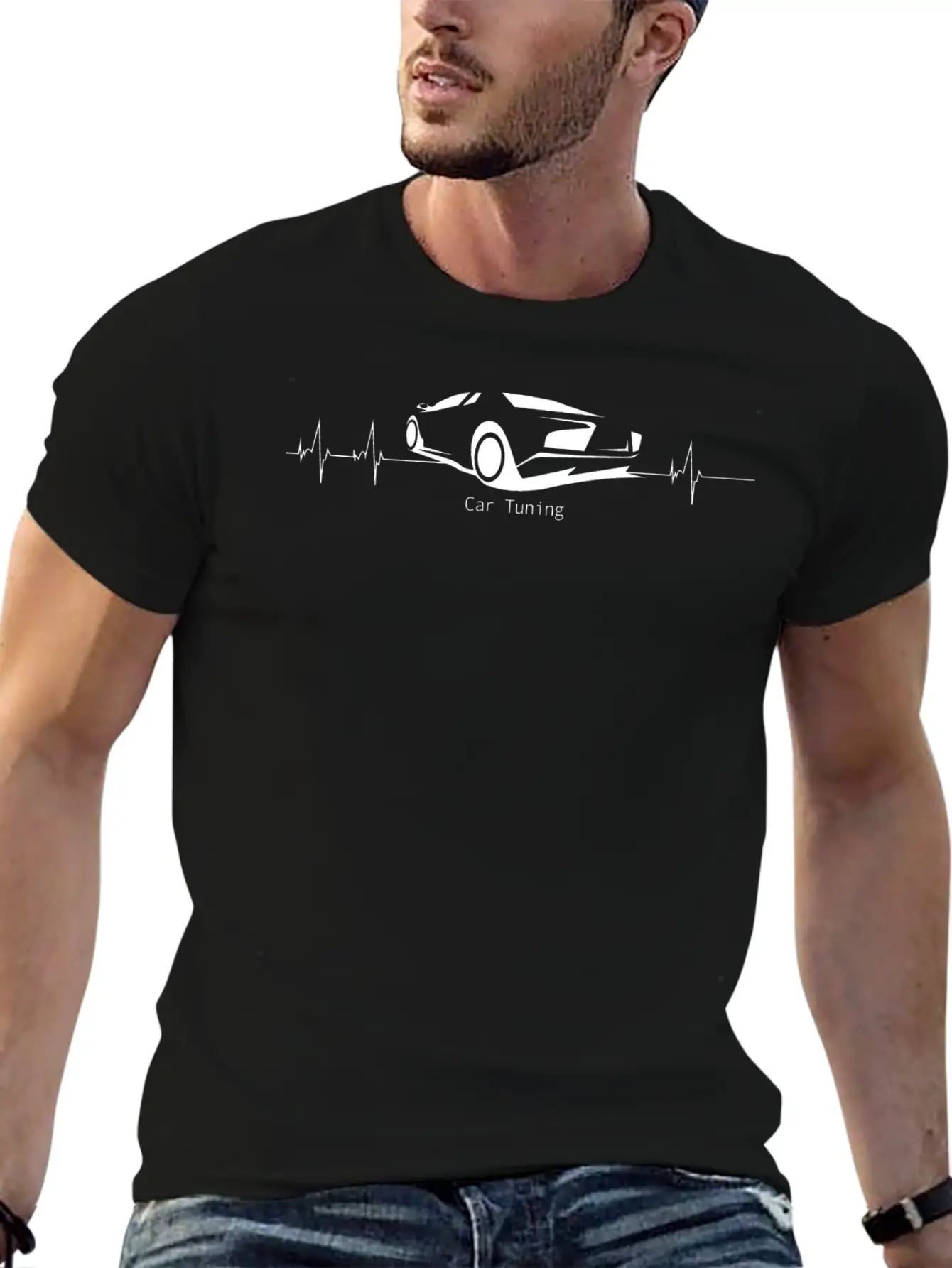 Hearbeat Car Tuning T-Shirt Relaxed Everyday Tee – Lightweight And Durable Cotton