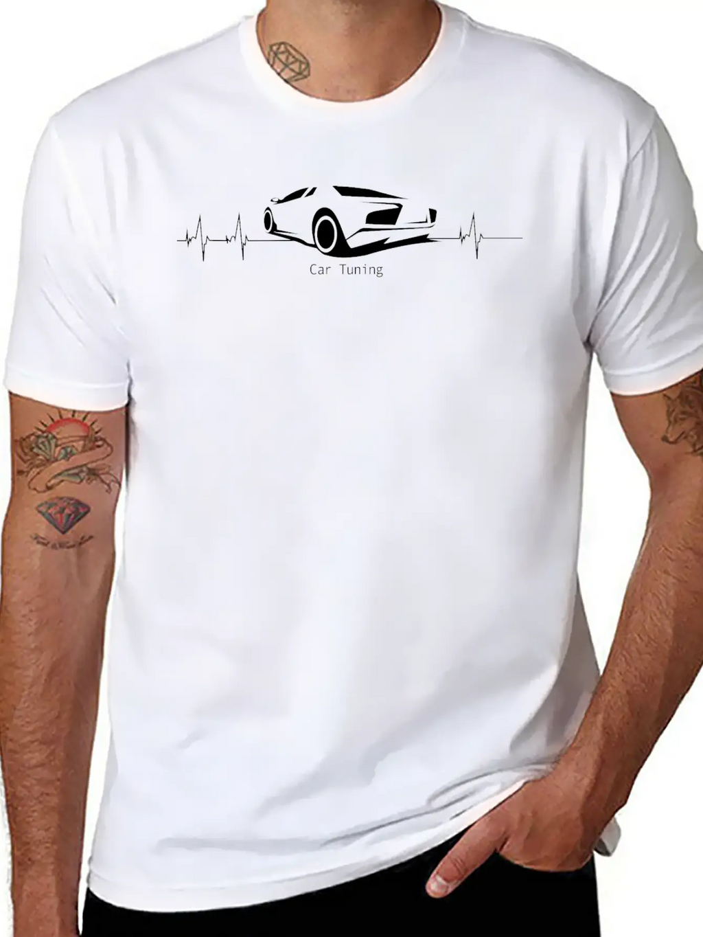 Hearbeat Car Tuning T-Shirt Relaxed Everyday Tee – Lightweight And Durable Cotton
