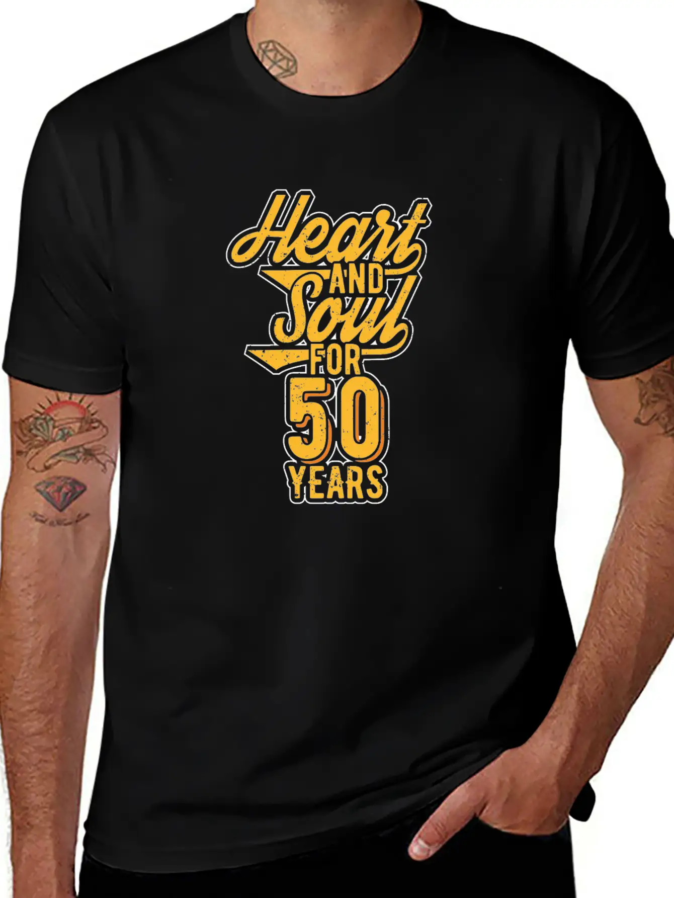 Heart And Soul For 50 Years Essential Cotton Tee For Daily Outfits – Unisex Style