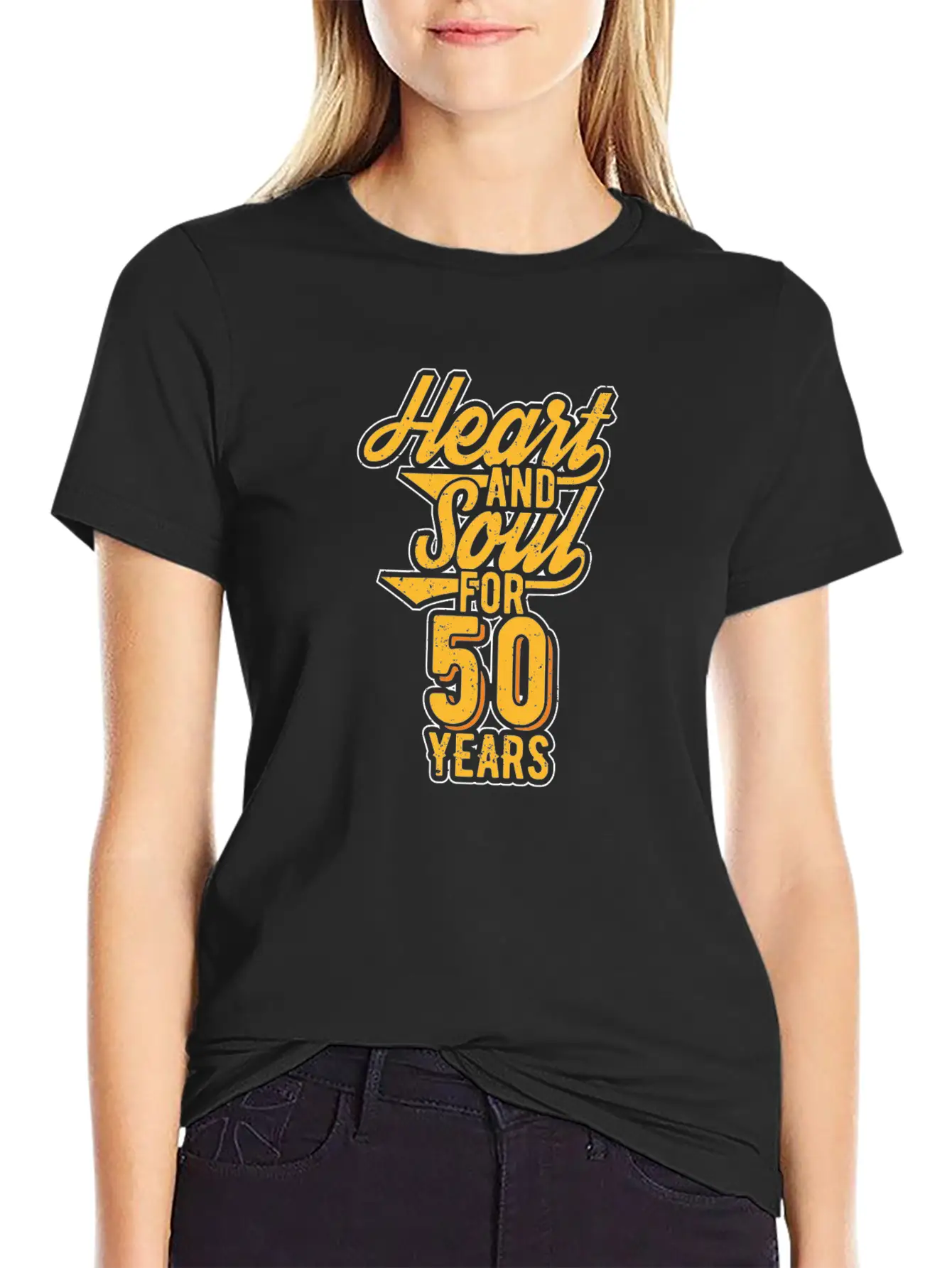 Heart And Soul For 50 Years Essential Cotton Tee For Daily Outfits – Unisex Style