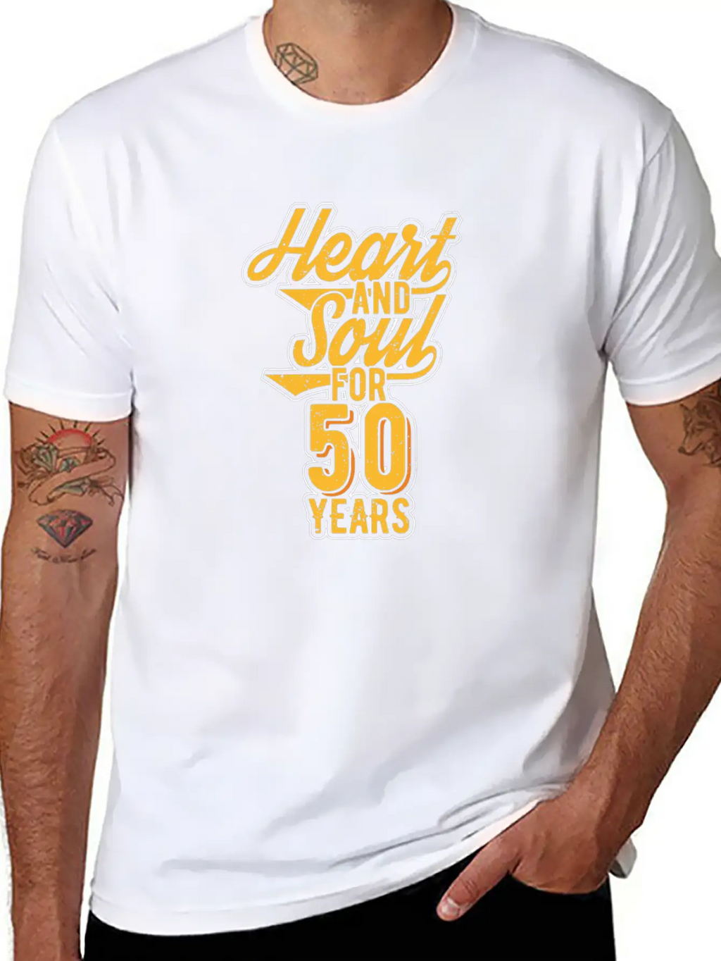 Heart And Soul For 50 Years Essential Cotton Tee For Daily Outfits – Unisex Style