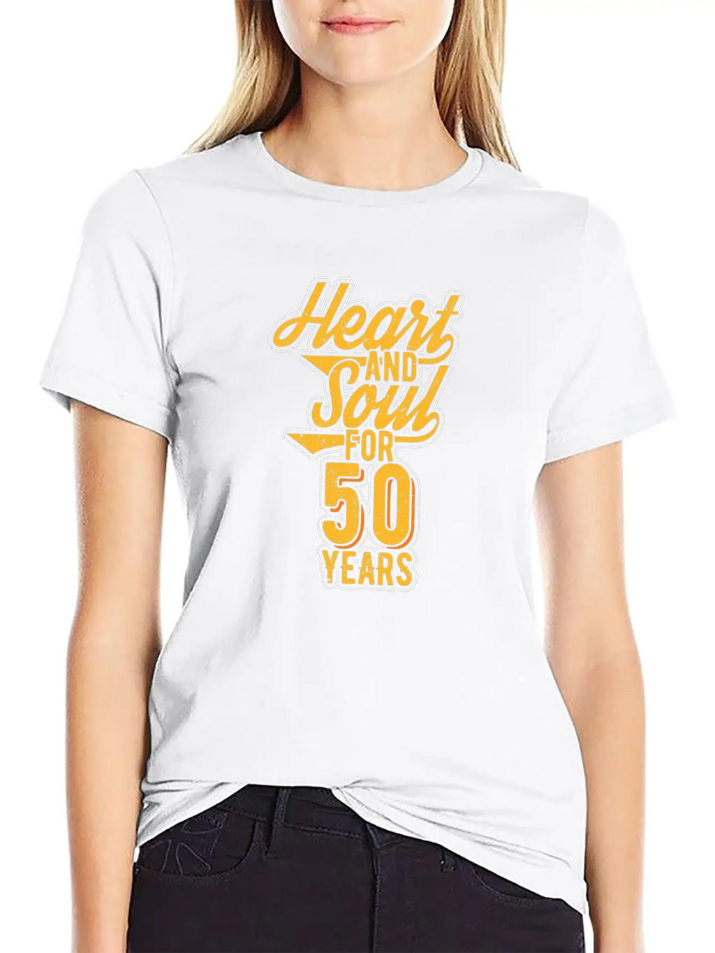 Heart And Soul For 50 Years Essential Cotton Tee For Daily Outfits – Unisex Style