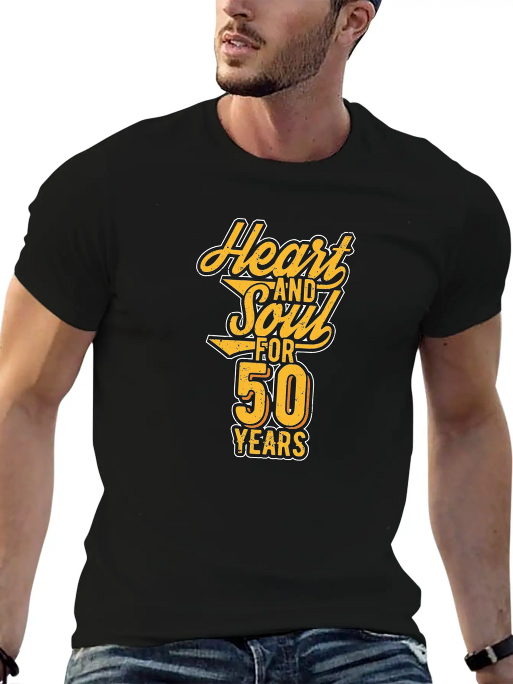 Heart And Soul For 50 Years Essential Cotton Tee For Daily Outfits – Unisex Style