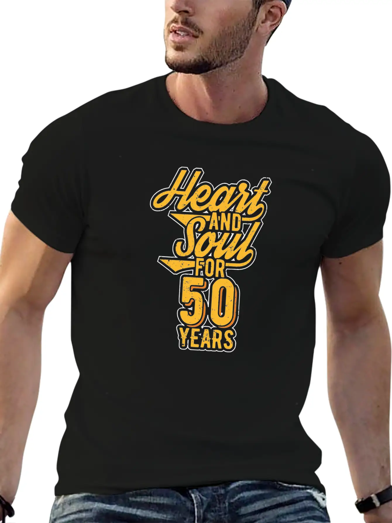 Heart And Soul For 50 Years Essential Cotton Tee For Daily Outfits – Unisex Style